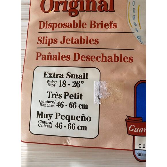 2 Packs Tranquility SlimLine Disposable Briefs Extra Small - Picture 3 of 5